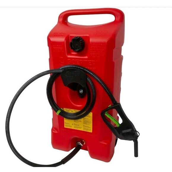 Duramax 14 Gal Wheeled Utility Gas Fuel Transfer Tank with Manual Pump - Picture 1 of 11